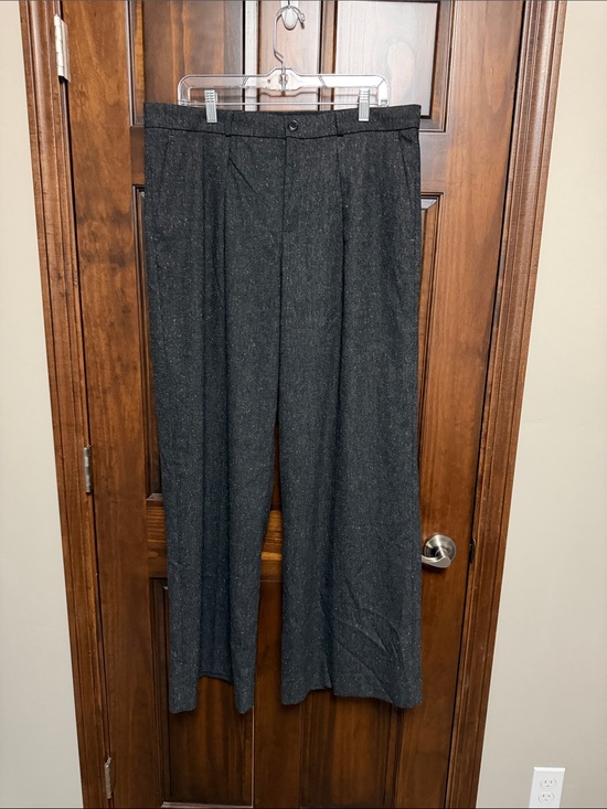 Banana Republic Pants - Banana Republic Wide-Leg Pants in Charcoal Tweed (28% wool)
